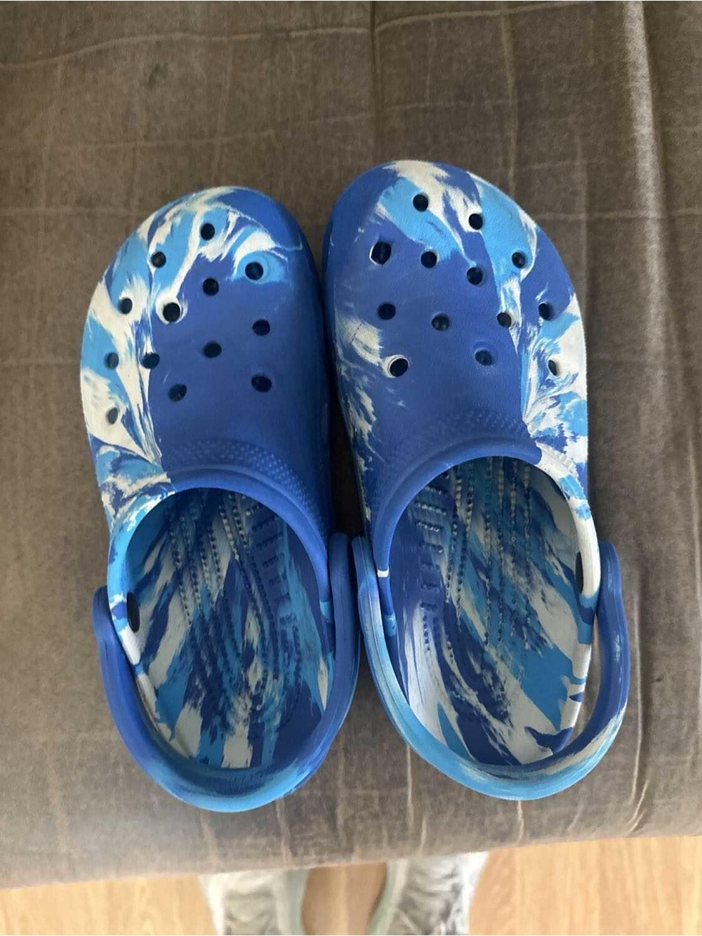 Kids Blue marble Crocs